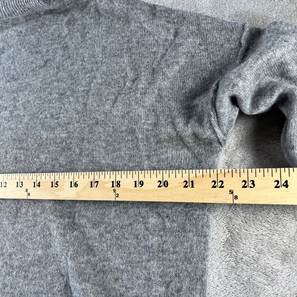 TJX Europe Cashmere Turtleneck Sweater XL Gray Yellow Colorblock Transitional - Picture 8 of 10